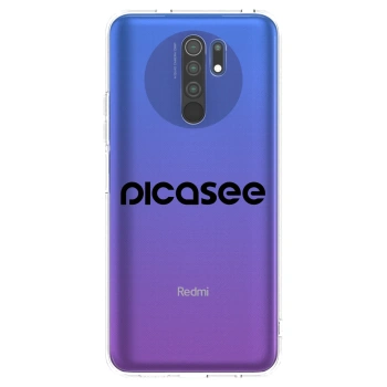 Picasee silikonski prozorni ovitek za Xiaomi Redmi 9 - Picasee - new logo - black