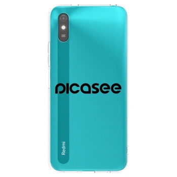 Picasee silikonski prozorni ovitek za Xiaomi Redmi 9A - Picasee - new logo - black