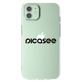 Picasee silikonski prozorni ovitek za Apple iPhone 12 - Picasee - new logo - black