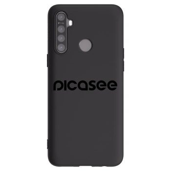 Picasee silikonski črni ovitek za Realme 6i - Picasee - new logo - black