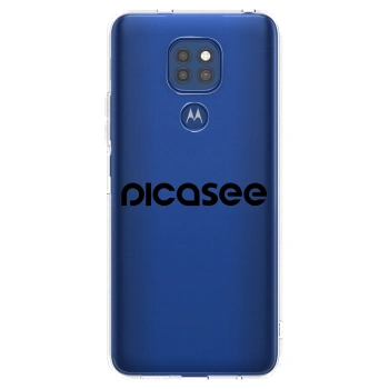 Picasee silikonski prozorni ovitek za Motorola Moto G9 Play - Picasee - new logo - black