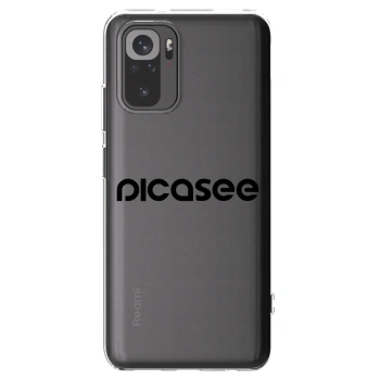 Picasee silikonski prozorni ovitek za Xiaomi Redmi Note 10 - Picasee - new logo - black