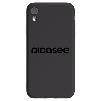 Picasee silikonski črni ovitek za Apple iPhone XR - Picasee - new logo - black