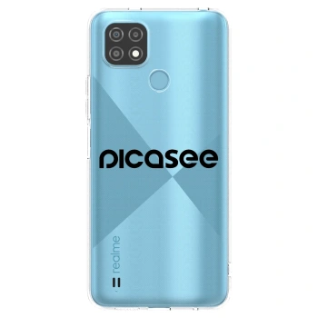 Picasee silikonski prozorni ovitek za Realme C21 - Picasee - new logo - black