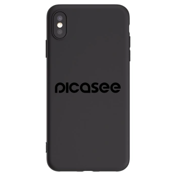 Picasee silikonski črni ovitek za Apple iPhone XS Max - Picasee - new logo - black