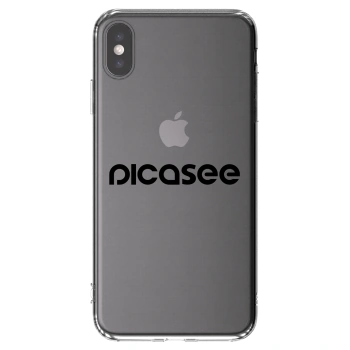 Picasee silikonski prozorni ovitek za Apple iPhone XS Max - Picasee - new logo - black