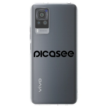 Picasee silikonski prozorni ovitek za Vivo X60 Pro 5G - Picasee - new logo - black