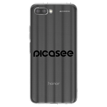 Picasee silikonski prozorni ovitek za Honor 10 - Picasee - new logo - black