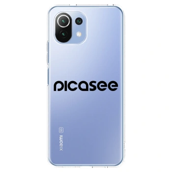 Picasee silikonski prozorni ovitek za Xiaomi 11 Lite 5G NE - Picasee - new logo - black
