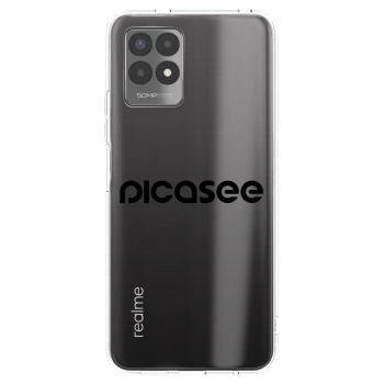 Picasee silikonski prozorni ovitek za Realme 8i - Picasee - new logo - black