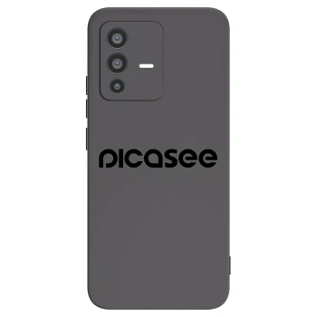 Picasee silikonski črni ovitek za Vivo V23 5G - Picasee - new logo - black