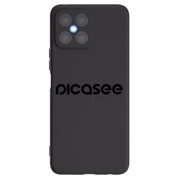 Picasee silikonski črni ovitek za Honor X8 4G - Picasee - new logo - black
