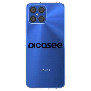 Picasee silikonski prozorni ovitek za Honor X8 4G - Picasee - new logo - black