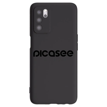 Picasee silikonski črni ovitek za OPPO A16 - Picasee - new logo - black