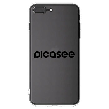 Picasee silikonski prozorni ovitek za Apple iPhone 8 Plus - Picasee - new logo - black