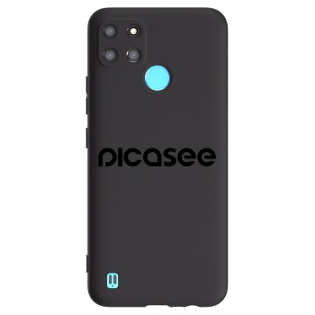 Picasee silikonski črni ovitek za Realme C21Y - Picasee - new logo - black