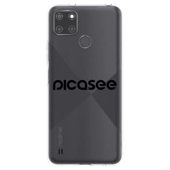 Picasee silikonski prozorni ovitek za Realme C21Y - Picasee - new logo - black