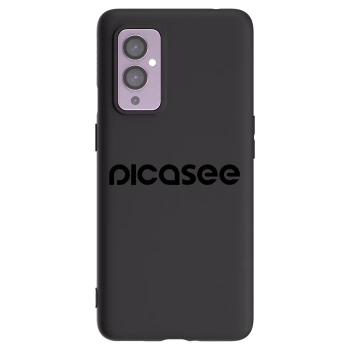Picasee silikonski črni ovitek za OnePlus 9 - Picasee - new logo - black