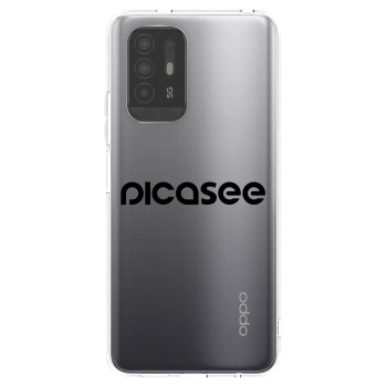 Picasee silikonski prozorni ovitek za OPPO A94 5G - Picasee - new logo - black