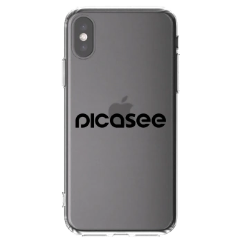Picasee silikonski prozorni ovitek za Apple iPhone X/XS - Picasee - new logo - black