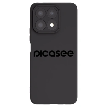 Picasee silikonski črni ovitek za Honor X8a - Picasee - new logo - black