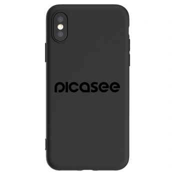 Picasee silikonski črni ovitek za Apple iPhone X/XS - Picasee - new logo - black