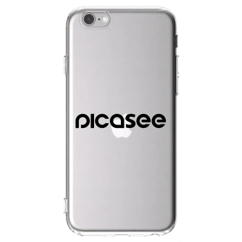 Picasee silikonski prozorni ovitek za Apple iPhone 6/6S - Picasee - new logo - black