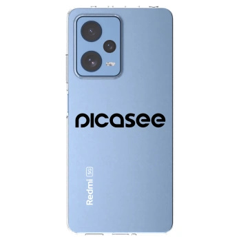 Picasee silikonski prozorni ovitek za Xiaomi Redmi Note 12 Pro 5G - Picasee - new logo - black