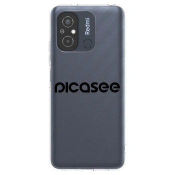 Picasee silikonski prozorni ovitek za Xiaomi Redmi 12C - Picasee - new logo - black