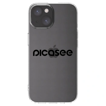 Picasee silikonski prozorni ovitek za Apple iPhone 15 - Picasee - new logo - black
