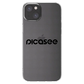 Picasee silikonski prozorni ovitek za Apple iPhone 15 Plus - Picasee - new logo - black