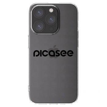 Picasee silikonski prozorni ovitek za Apple iPhone 15 Pro - Picasee - new logo - black