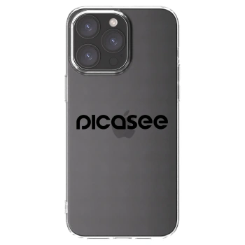 Picasee silikonski prozorni ovitek za Apple iPhone 15 Pro Max - Picasee - new logo - black