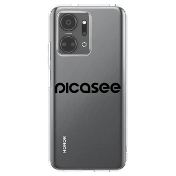 Picasee silikonski prozorni ovitek za Honor X7a - Picasee - new logo - black
