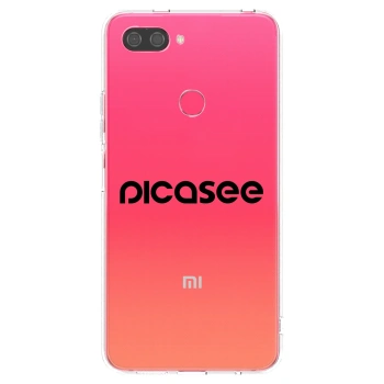 Picasee silikonski prozorni ovitek za Xiaomi Mi 8 Lite - Picasee - new logo - black