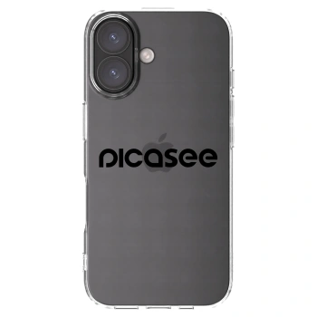 Picasee silikonski prozorni ovitek za Apple iPhone 16 - Picasee - new logo - black