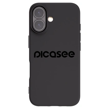 Picasee silikonski črni ovitek za Apple iPhone 16 - Picasee - new logo - black