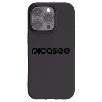 Picasee silikonski črni ovitek za Apple iPhone 16 Pro - Picasee - new logo - black