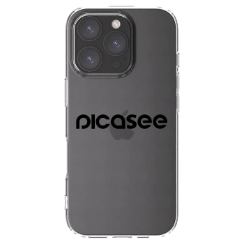 Picasee silikonski prozorni ovitek za Apple iPhone 16 Pro - Picasee - new logo - black