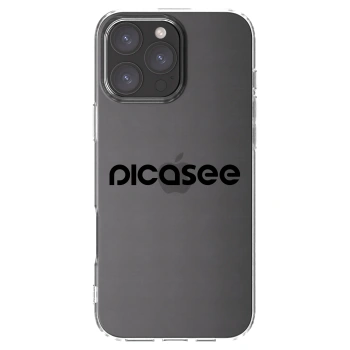 Picasee silikonski prozorni ovitek za Apple iPhone 16 Pro Max - Picasee - new logo - black
