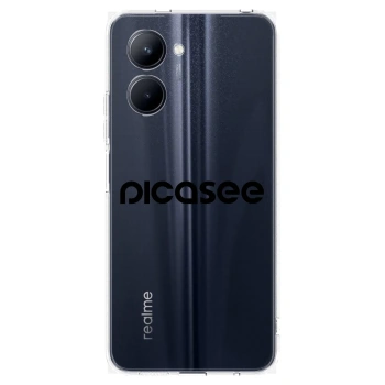 Picasee silikonski prozorni ovitek za Realme C33 (2023) - Picasee - new logo - black