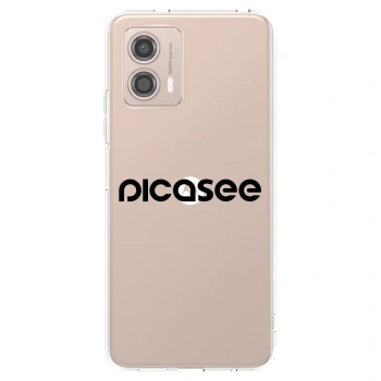 Picasee silikonski prozorni ovitek za Motorola Moto G53 5G - Picasee - new logo - black