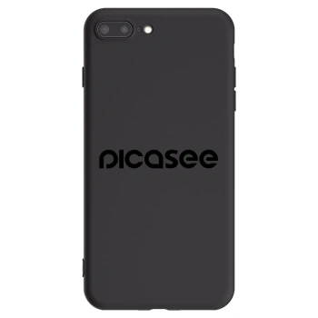 Picasee silikonski črni ovitek za Apple iPhone 8 Plus - Picasee - new logo - black