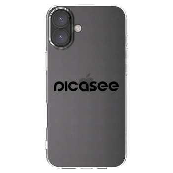 Picasee silikonski prozorni ovitek za Apple iPhone 16 Plus - Picasee - new logo - black