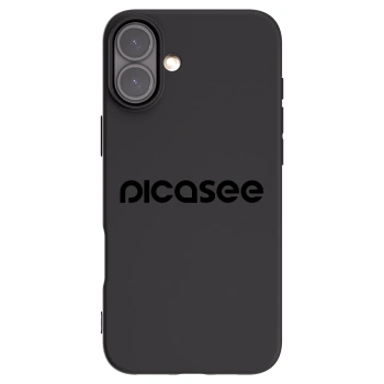 Picasee silikonski črni ovitek za Apple iPhone 16 Plus - Picasee - new logo - black