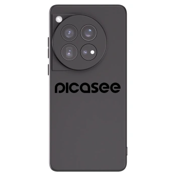 Picasee silikonski črni ovitek za OnePlus 12 5G - Picasee - new logo - black