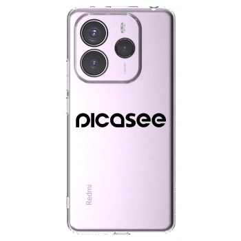 Picasee silikonski prozorni ovitek za Xiaomi Redmi Note 14 5G - Picasee - new logo - black