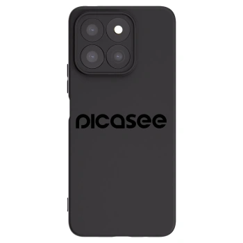 Picasee silikonski črni ovitek za Honor X8c - Picasee - new logo - black