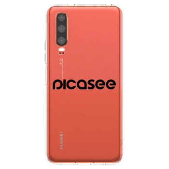 Picasee silikonski prozorni ovitek za Huawei P30 - Picasee - new logo - black