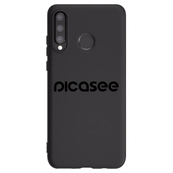 Picasee silikonski črni ovitek za Huawei P30 Lite - Picasee - new logo - black